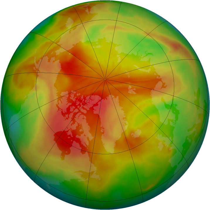 Arctic ozone map for 07 April 2014